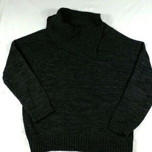 Matty M Sweater Women's Black Cable Knit Drop Shoulders Cowl Neck Plus Size XXL